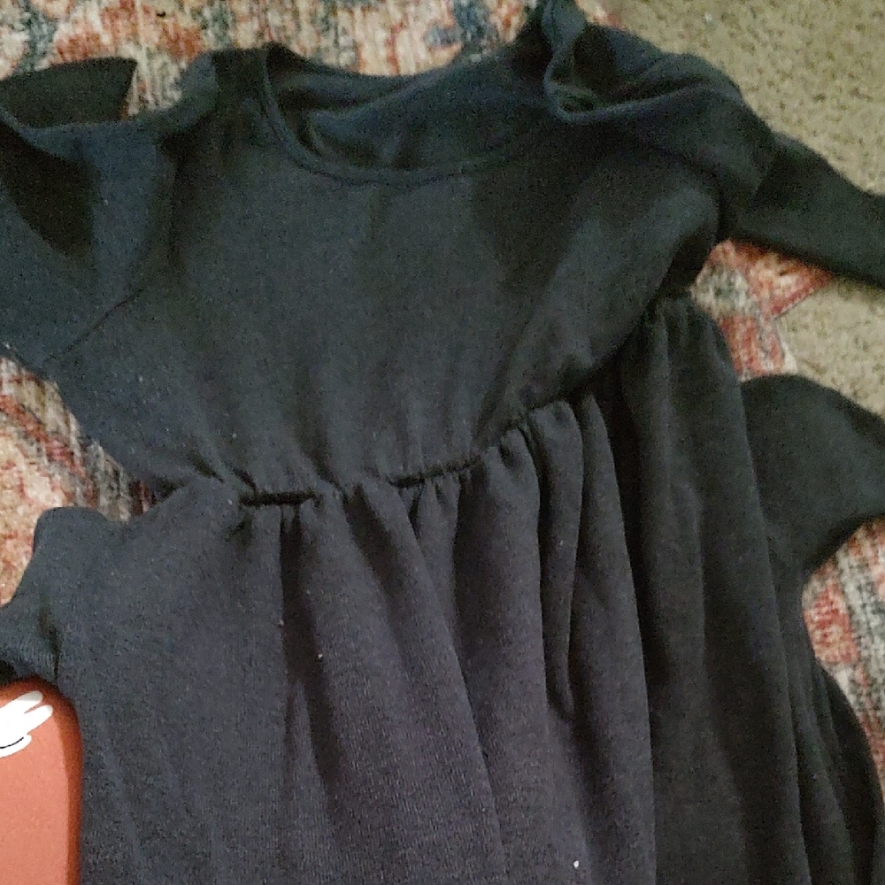 Black Long Sleeve Dress With Pockets